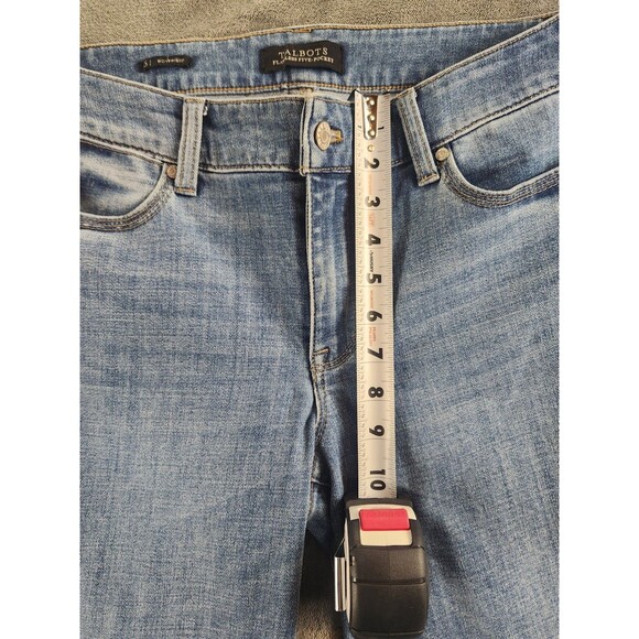 Talbots Boyfriend Jeans Womens 6 Blue Denim Stretch Straight Leg Mid Rise - Picture 6 of 12